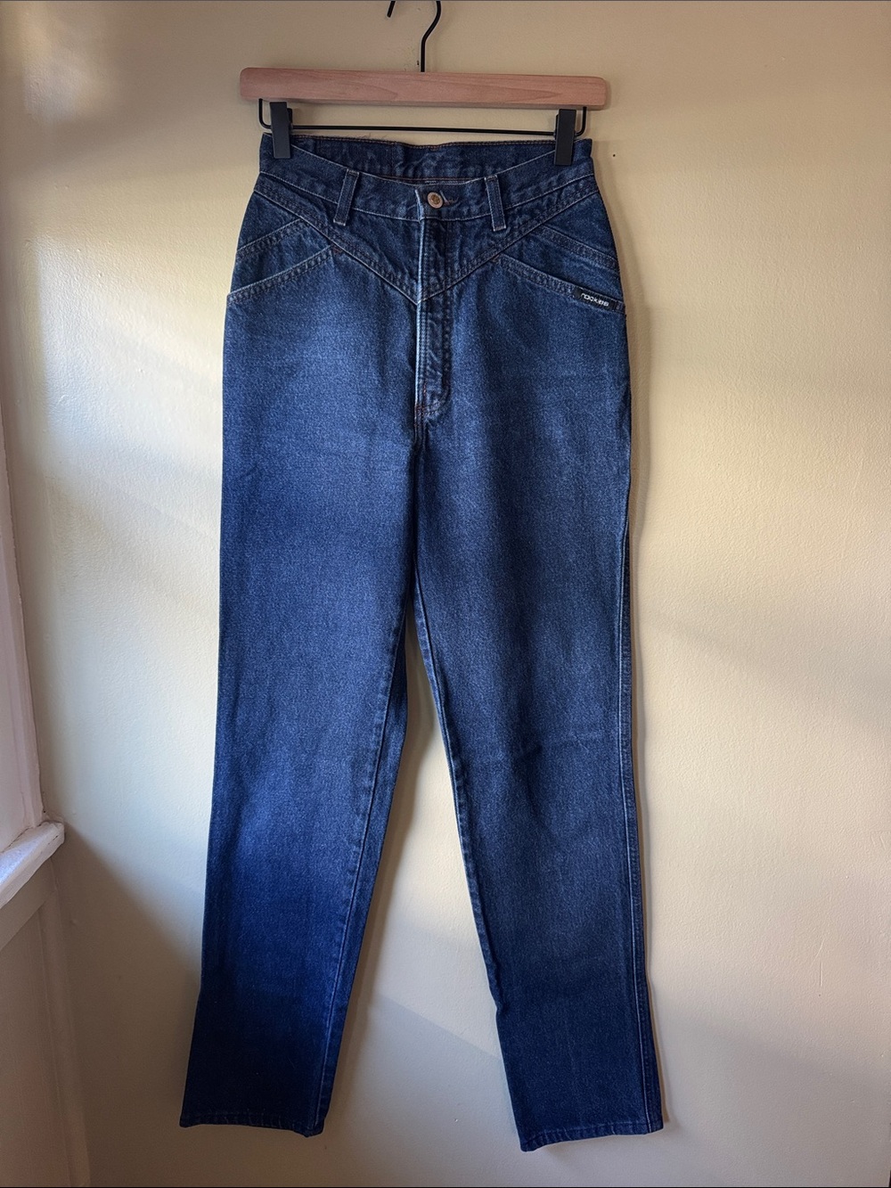 Vintage Rockies Dark Blue High-Rise Straight Jeans